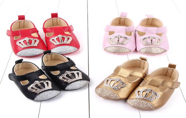 

2020 new crown baby shoes sequin baby girl shoes princess toddler shoes moccasins soft baby first walking shoe newborn shoe b12038443059