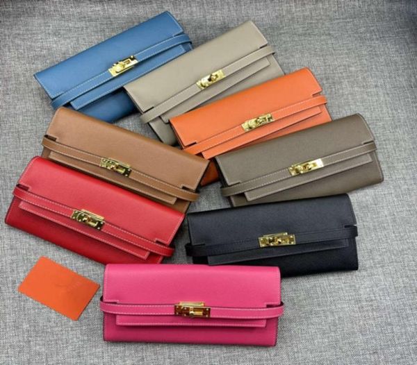 

espom long wallets whole leather card holders with gold hardware purse bags fashion cowskin genuine leather wallet for lady woman 4694456, Red;black