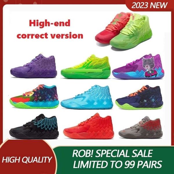 

2023 mb1 rick morty basketball shoes mb2 mb02 sport shoe trainner sneakers kids grade school lamelo ball shoes mb01 black red grey men women