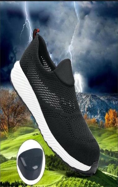 

summer lightweight steel toecap men women work safety boots breathable male female shoes zapatos de hombre plus size 2208106661982, Black;brown
