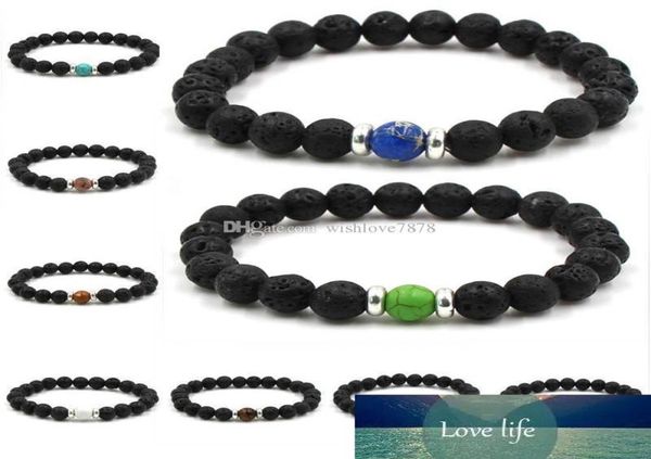 

10 style chakra bracelet tiger eye volcanic stone men black lava healing balance reiki prayer natural stone yoga bracelet4153789, Golden;silver