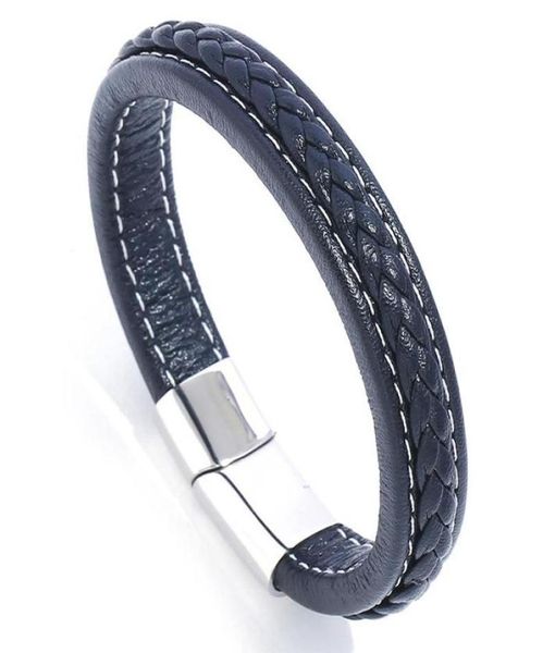 

whole leather jewelry stainless steel bracelet in three colors fashionable men039s bangle4511271, Black