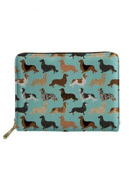 

wallets brand design woman large pu leather wallet cute 3d dachshund dogpuppy pattern zipper purse casual coin card holder murse 5543403, Red;black