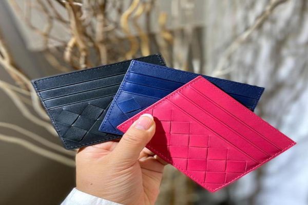 

real leather wallet mini woven multi function card holders08737375, Brown;gray