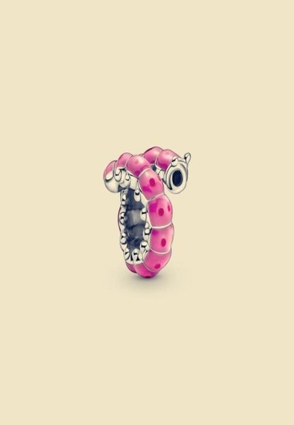 

authentic 925 sterling silver charm cute curled caterpillar fit europe style beads for bracelet making jewelry 790762c011783263, Black