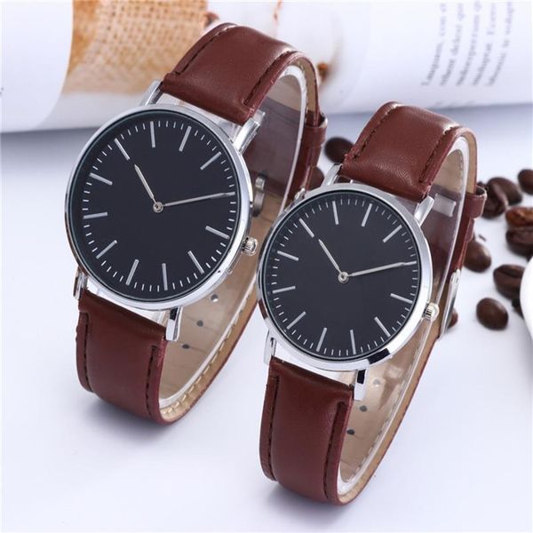 

new fashion leather strip watches 36mm women watches 40mm men watches quartz watch relogio feminino montre femme wristwatches gift257g, Slivery;brown