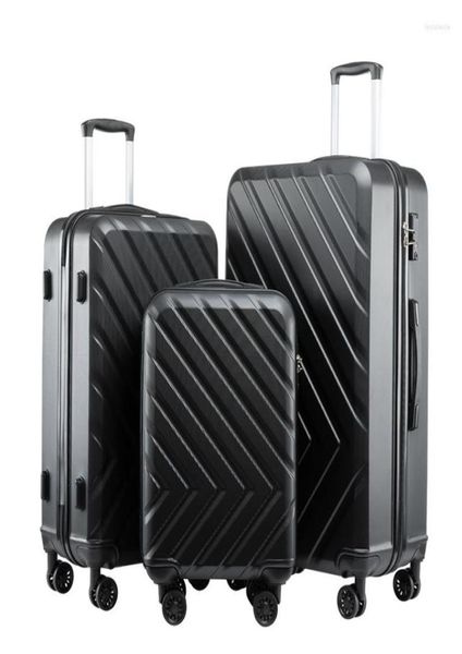 

suitcases 3pcs set 200390392428 inch rolling luggage travel suitcase on wheels trolley bag abs pc case for business9546028