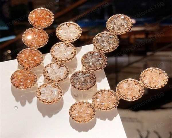 

fashion korea crystal rhinestones hair clips girls hairpins headwear geometric round hairgrip women barrette hair accessories4023944, Golden;silver