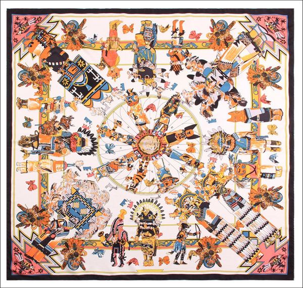 

stain edge scarf shawl 90 silk scarfs satin scarfs hand rolled edge print neck foulard femme handmade bandana2616675, Blue;gray