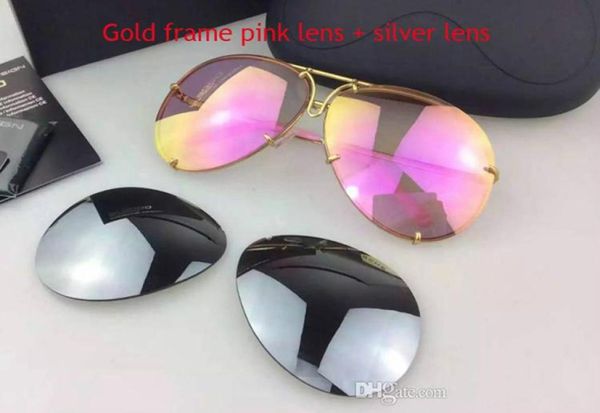 

brand designer cases p8478 summer eyeglasses 2 sun women style polarized fashion sunglasses cool glasses men sets lens 8478 with c1368222, White;black