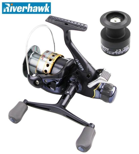 

carp spinning fishing reels left right handle metal spool 9 1bb stainless steel shaft rear drag wheel 1 spare plastic spool283m4335931