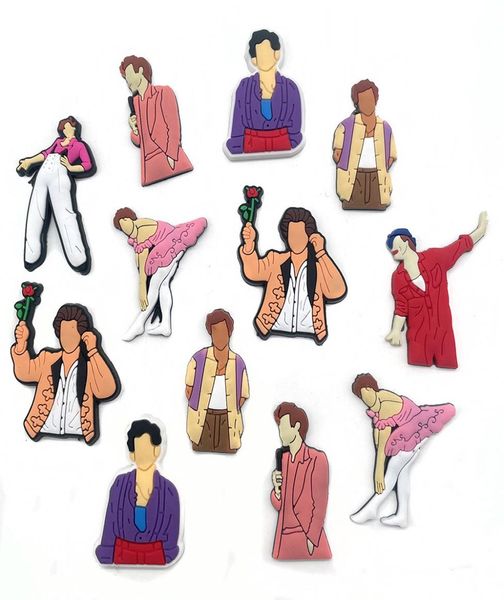 

pvc singer charms shoe decoration charm buckle accessories buttons pins8019249, White;pink