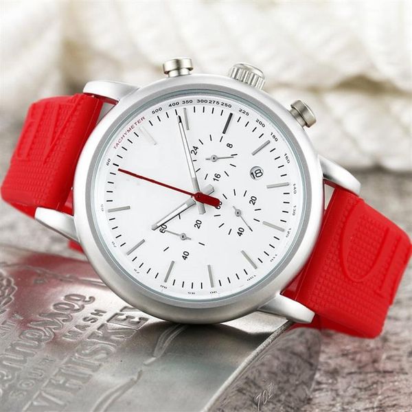 

2022 luxury watches six stitches all dials working quartz designer watches amn brand new fashion rubber starp montre 236q, Slivery;brown