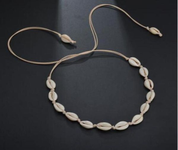 

sea shell choker necklace jewelry bohemian beach tassel necklace shell chain for women collar chocker gb11022617249, Silver