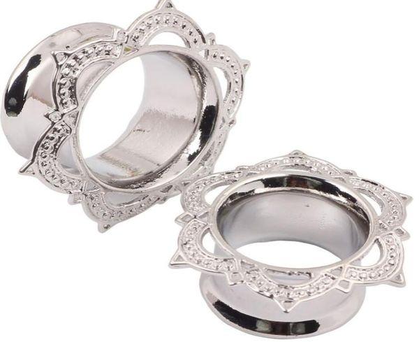 

sell new fashion copper silver color ear plugs and tunnels piercing gauges body jewelry stretchers 6 to 16mm 60pcs1176288