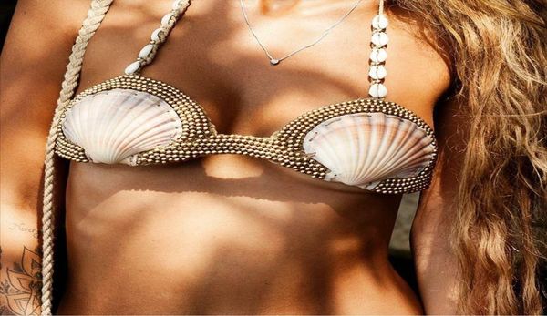 

hand crochet beaded braid bikini swim suit brazilian micro bikini bathing suits beach natural shells swimwear two pieces women6384693