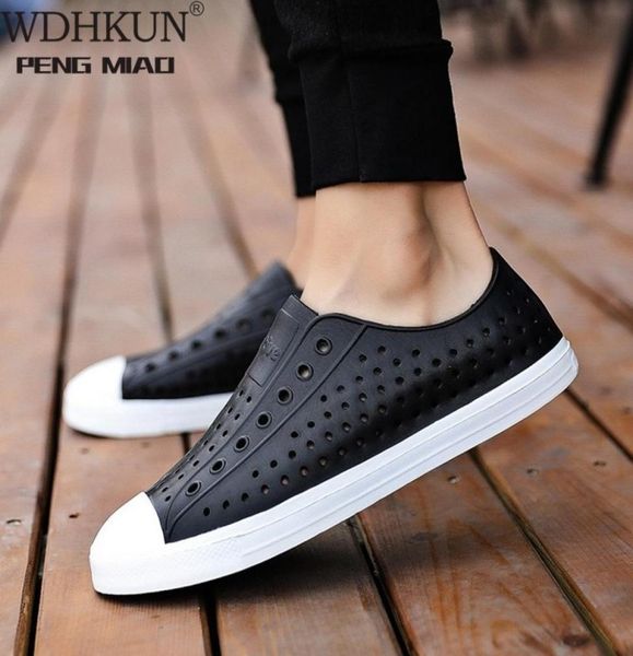 

2020 frank native men summer clogs sandals couple slipproof soft sandalias hombre hollowout beach shoes waterproof 3645 y9601051, Black