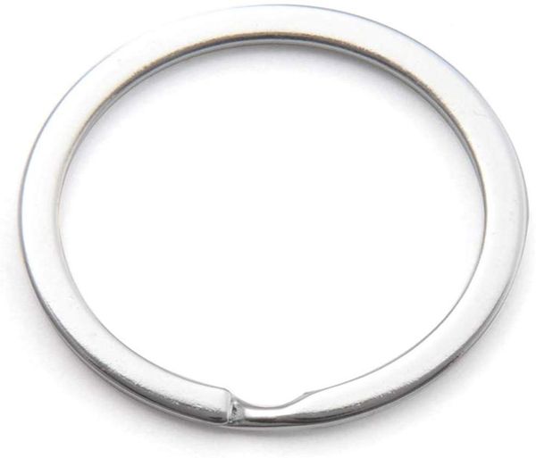 

1203903930mm silver stainless steel key chain rings flat edged split circular keychain ring clips for carhome keys organi5736454