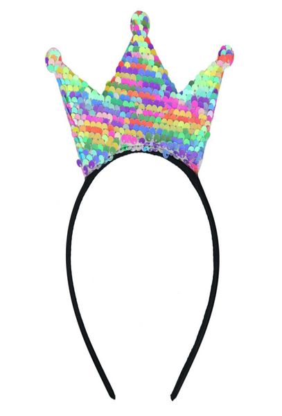 

cute imperial crown style sequins hair bows 22 colors hair accessories for kids birthday party decorations designer headband tss259791154, Slivery;white