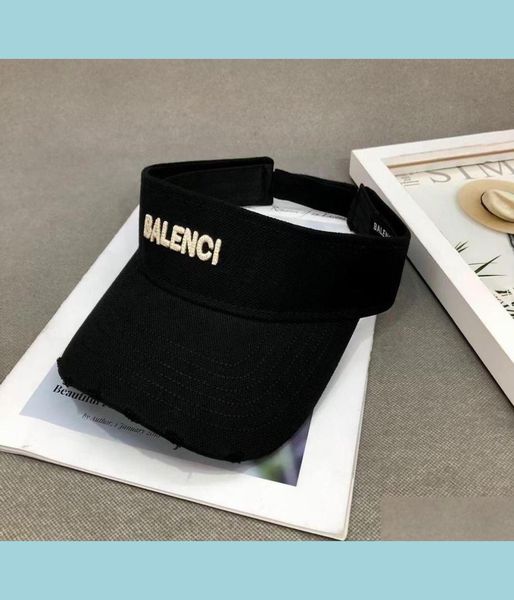 

visors designer brand double letter empty cap casual summer visor sun mens hat sports women golf tennis outdoor beac sunglasse6038445, Blue;gray