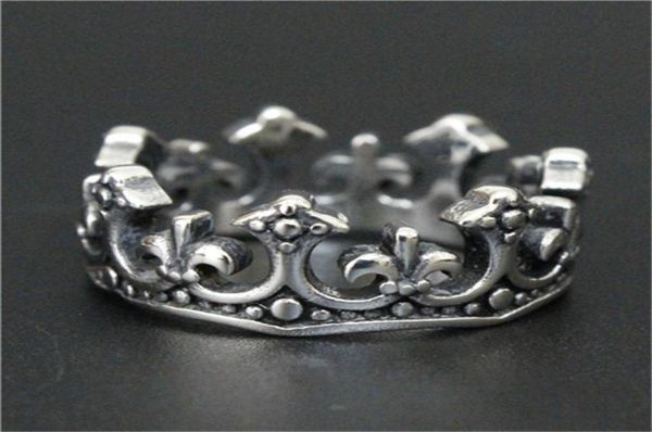 

1pc men boy fleur de lis crown ring 16l stainless steel selling popular cool crown ring2974533, Silver