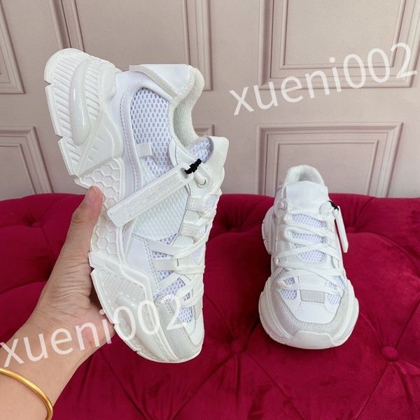 

2023 new fashion calfskin sneakers shoes mens sports lace up trainers technical casual comfort walkin size 35-45 fd221008, Black