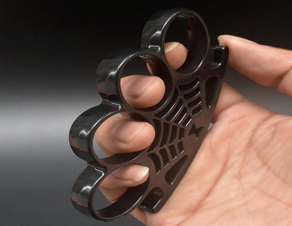 

cobweb self defense equipment self hand brace legal four tiger finger section copper martial arts boxing ring lllrain 7i3i2463322, Silver