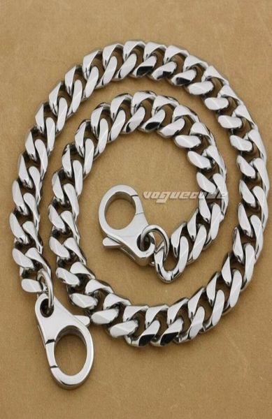 

linsion 316l stainless steel 14 32 inches mens biker rocker punk wallet chain keychain 5n010wc4686024, Slivery;golden