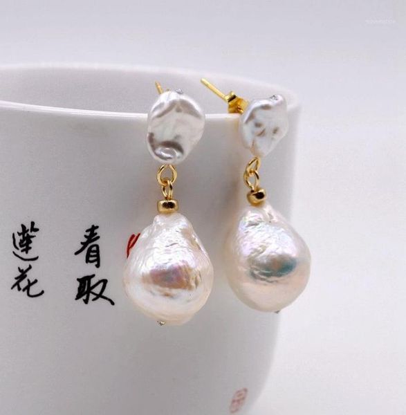 

vintage ladies pearl earrings white natural baroque pearls women039s gold earrings short ladies earrings16972164, Silver