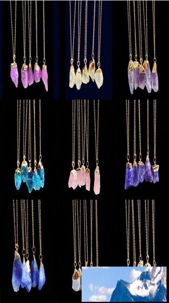 

selling natural gemstone pendants necklace gold chain statement necklaces rose quartz healing crystals jewelry for women girls6757087, Silver