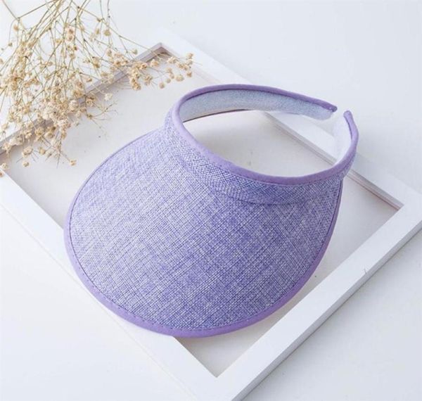 

summer empty sun hat women straw sunhats travel beach cap visor big wide brim female seaside shade girls solid casual caps220u4547383, Blue;gray