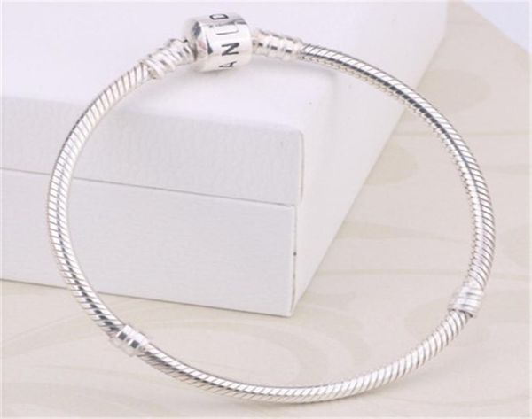 

925 sterling silver bracelet star enamel clasp for charm bracelets with original box women wedding jewelry9948805, Golden;silver