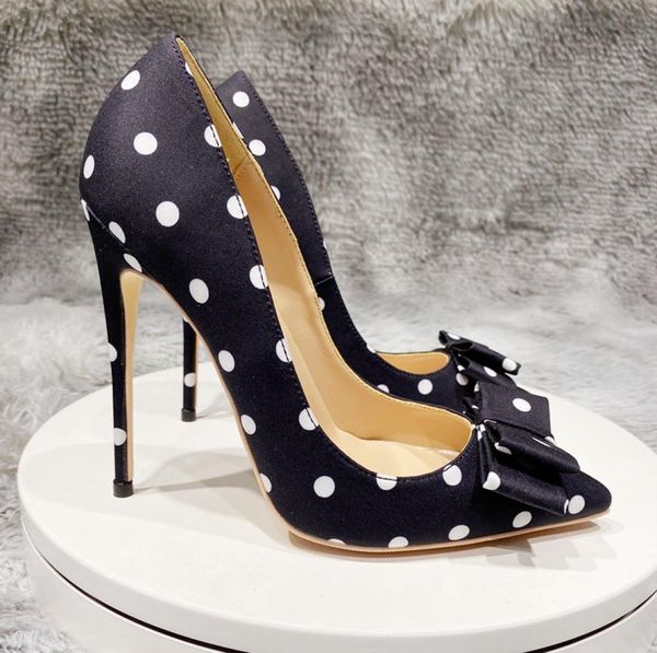 

fashion women shoes spring summer women039s pumps 12cm high heels patent leather bow black withe pointy wedding heel7981845