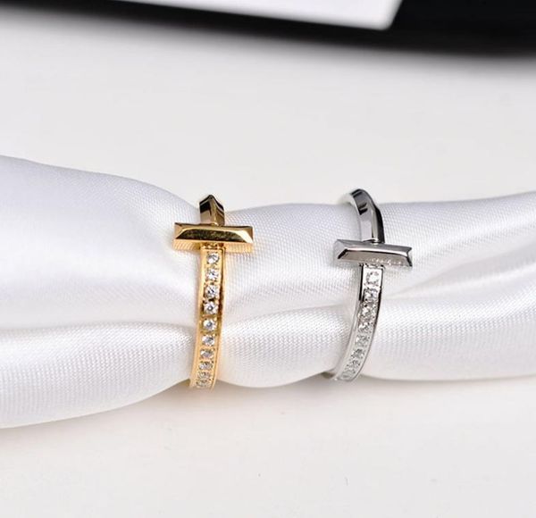 

trendy titanium steel claws design ring t shape zircon engagement rings for women female wedding jewelry accessories gift s4313974634, Silver