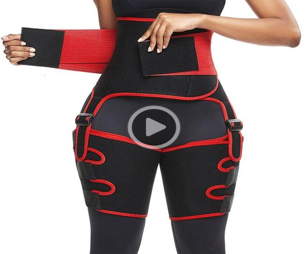 

new gym fitness belt women plus size leg and waist trainer belt high waist bodybuilding abdomen sweat trimmer slim shaper8783585, Black;gray