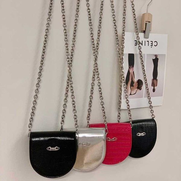 

vivi waist bag chain cross body designer bag women shoulder bags crocodile half round saddle purse handbags 230805
