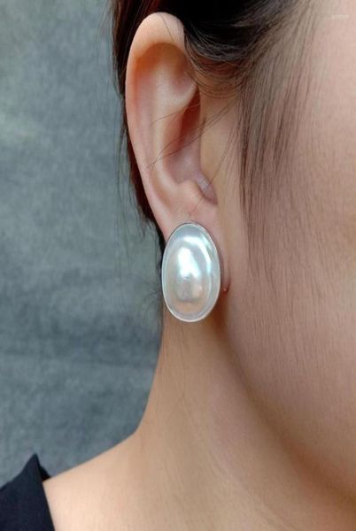 

backs earrings natural white mabe 925 silver clip for women gifts2227017