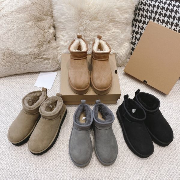 

tasman tazz chestnut sand mustard seed beige driftwood designer classic ultra mini boots snow boot platform women men fur sheepskin australi, Black