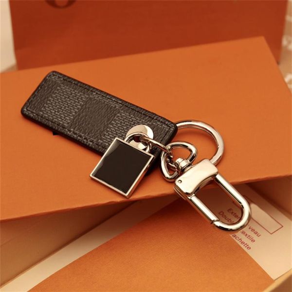 

4 colors key chain buckle fashion lovers car keychain designer keychains classic damier handmade keychains men women bag pendant a222c, Silver