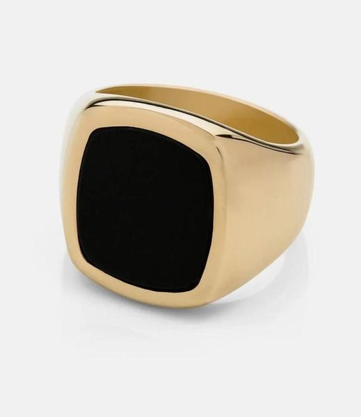 

men hip hop ring 316l stainless steel black onyx stone ring05454094, Silver