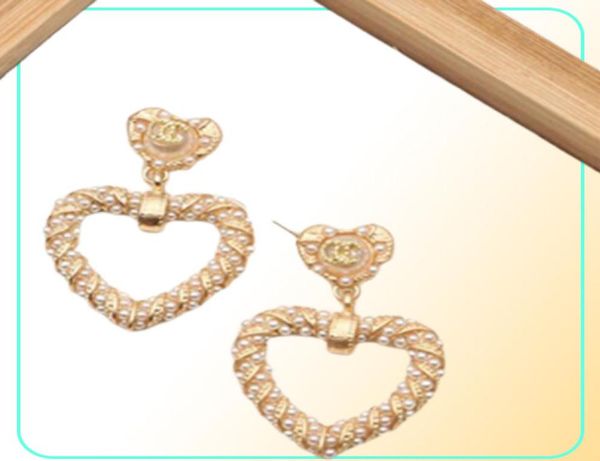 

designers womens designer brand letter earrings ear stud women crystal pearl elegance temperament simple ladies wedding party jewe2925462, Golden;silver