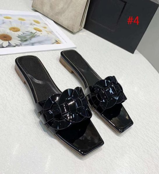 

fashion large size 3542 leather outsole spring new brand slippers summer flat sandals leather beach sho5662506, Black