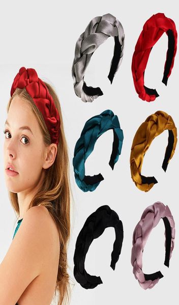 

knot hairband headbands velvet hair sticks head wrap headwear for girls hair accessories women kids braid hair sticks 10 col4438868, Slivery;white