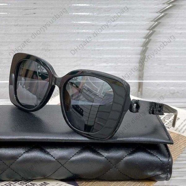 

designer sunglasses 5422 cat glasses model with hollowed out letter legs personalized black frame uv resistant driving, White;black