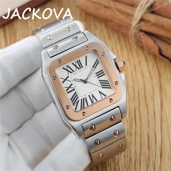 

new luxury mens square watch 316l stainless steel watches men date 2813 mechanical automatic movement just president designer wris222s, Slivery;brown