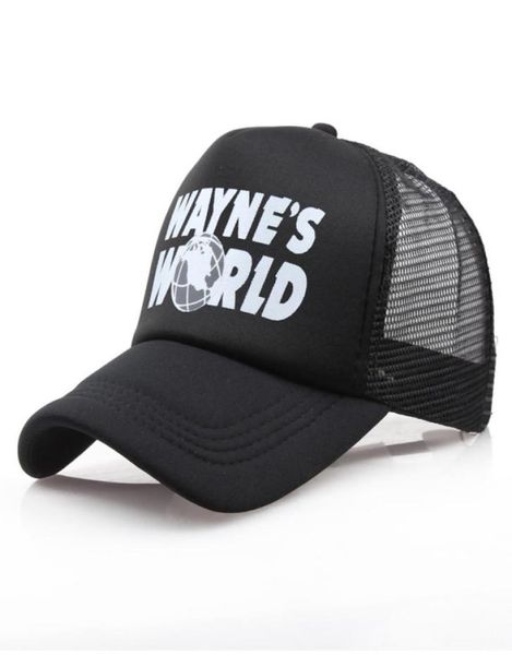 

whole black waynes world baseball caps hip hop hat sunhat wayne039s world hat costume embroidered mesh hats trucker 9138204, Blue;gray