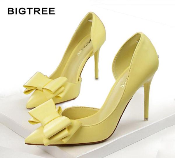 

bigtree fashion women pumps high heels wedding shoes pointed toe dress shoes female 2018 women heel shoes pink 7 colors8397836, Black