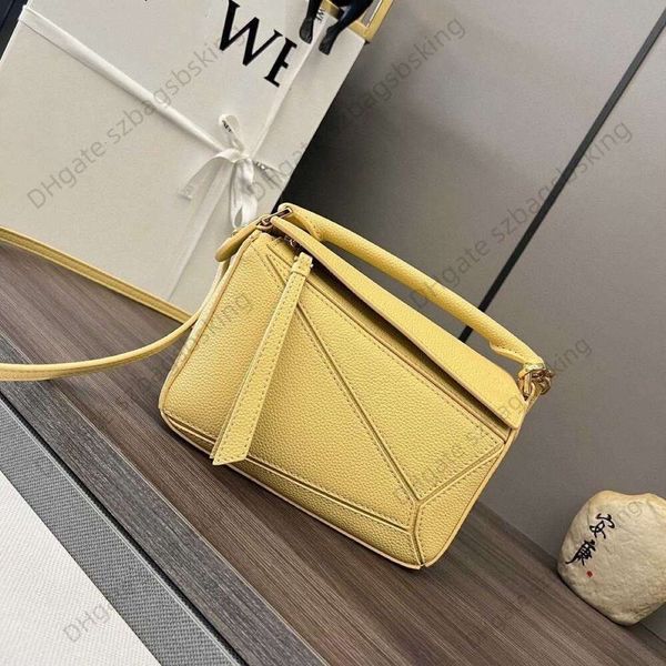 

r bag puzzle handbag wallet lowe geometric versatile folding bag spliced cowhide women's mini one shoulder crossbody bags