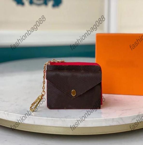 

m69431 card holder recto verso designer fashion womens mini zippy organizer wallet coin purse bag belt charm key pouch pochette ac3388254, Brown;gray