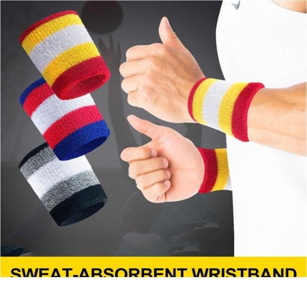

2 pcs wristbands sport sweatband hand band sweat wrist support brace wraps guards for gym volleyball basketball sport jllxon4052983, Black;red